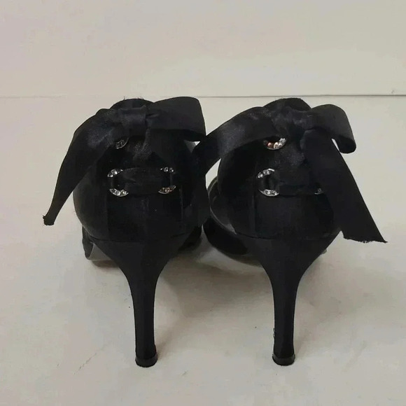 STUART WEITZMAN Satin Bow Accents D'Orsay Pumps Size 8 - Picture 3 of 7